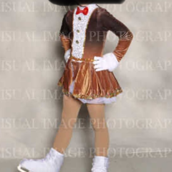 WEISSMAN Run Rudolph Run Dance Ice Skating Costume Size SC Small 6/7 - Picture 11 of 14
